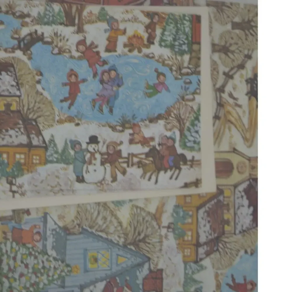 Vintage Current Country Christmas Wrapping Paper Wrap-Ups